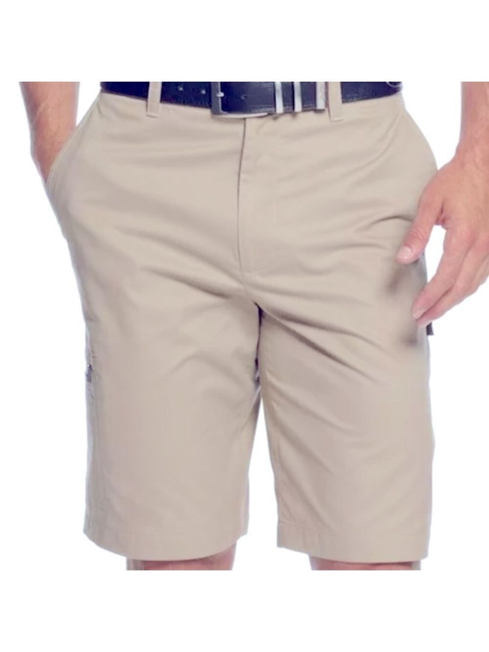 𝅺greg Norman For Tasso 5 Iron Performance Cream Shorts Size 36 Cargo Bermuda 36